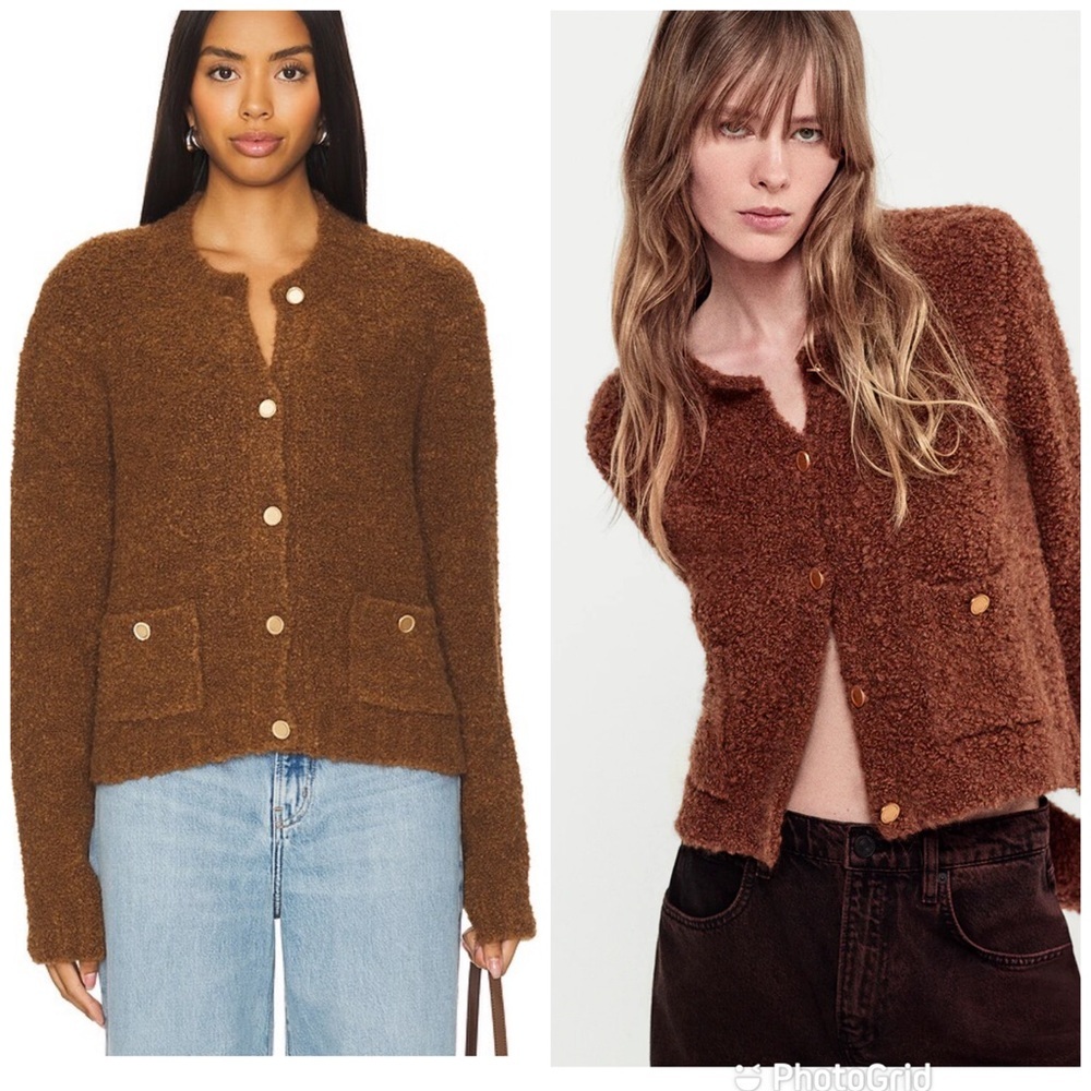 Nwt Frame Brown Cardigan Sweater